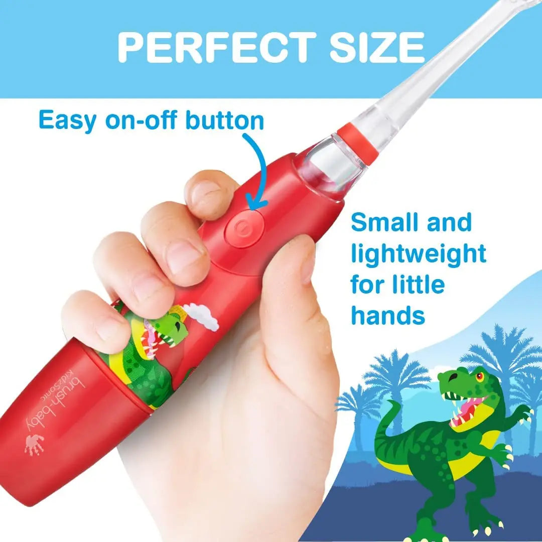 Brush Baby New Kidzsonic Dinosaur 3+ Electric Toothbrush Brush Baby Yallatoys