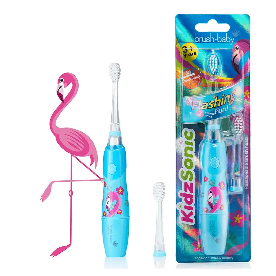 Brush Baby New Kidzsonic Flamingo  3+ Electric Toothbrush Brush Baby Yallatoys