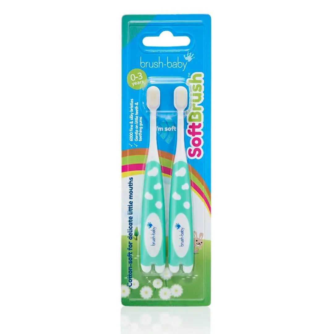 Brush Baby Soft Brush Pack Of 2  With 6000 Ultra Soft Silky Bristles Brush Baby Yallatoys