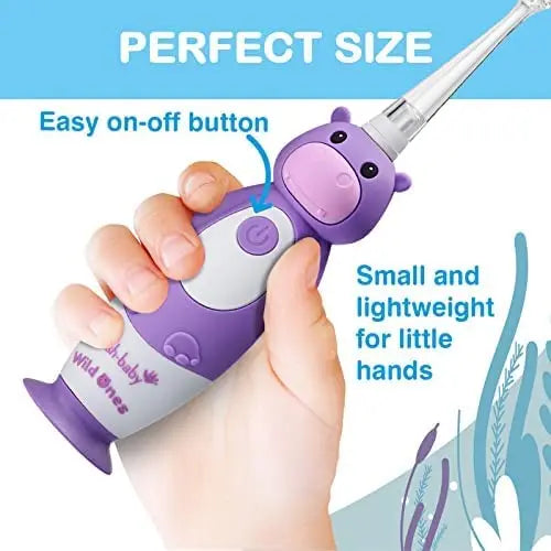 Brush Baby New Wildone Hippo Rechargeable Toothbrush Brush Baby Yallatoys