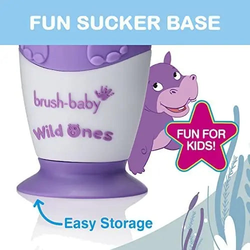 Brush Baby New Wildone Hippo Rechargeable Toothbrush Brush Baby Yallatoys