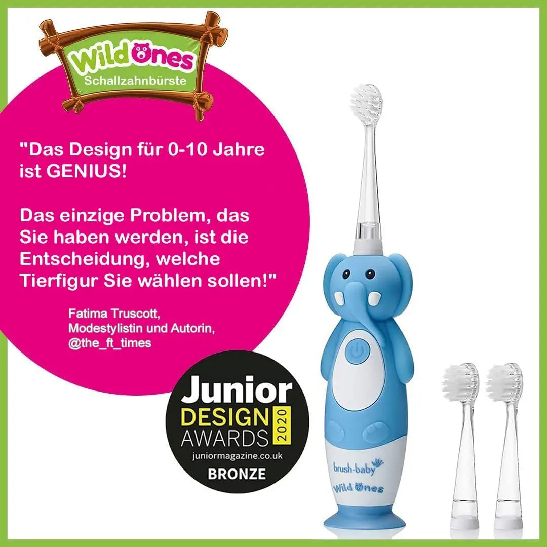 Brush Baby New Wild One Elephant Rechargeable Toothbrush Brush Baby Yallatoys