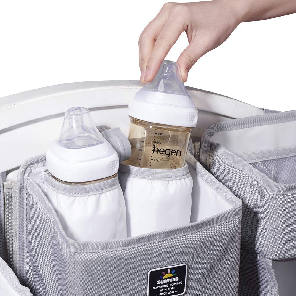 Sunveno  Baby Bedside Portable Crib Organizer Grey Sunveno Yallatoys