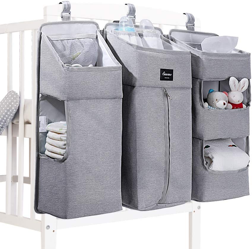 Sunveno  Baby Bedside Portable Crib Organizer Grey Sunveno Yallatoys