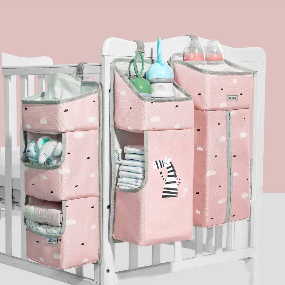 Sunveno  Baby Bedside Portable Crib Organizer Pink Sunveno Yallatoys