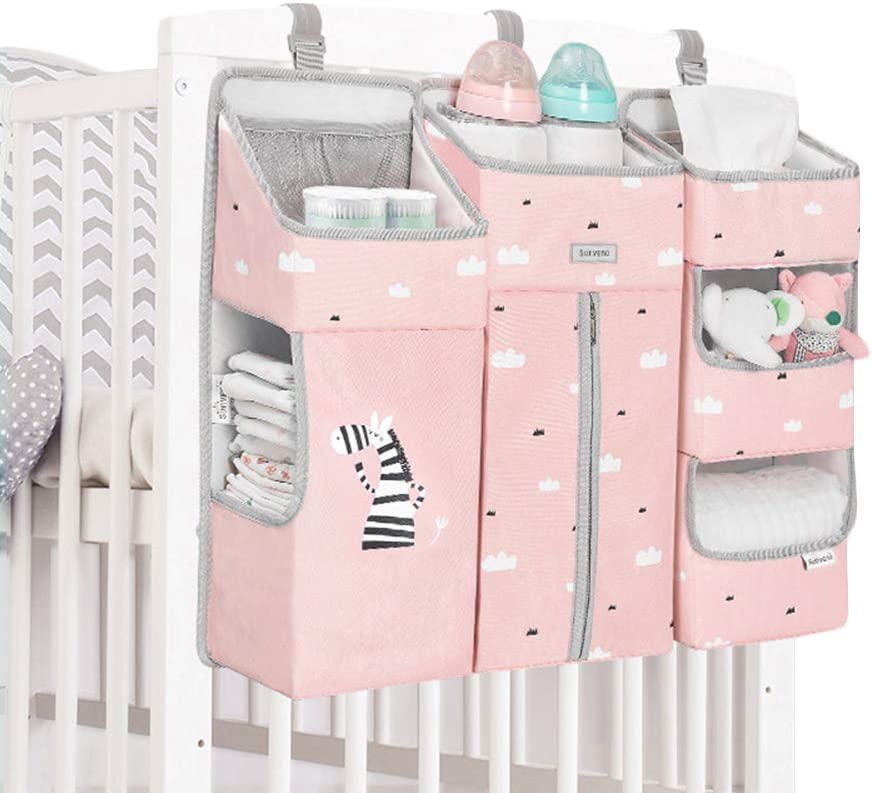 Sunveno  Baby Bedside Portable Crib Organizer Pink Sunveno Yallatoys