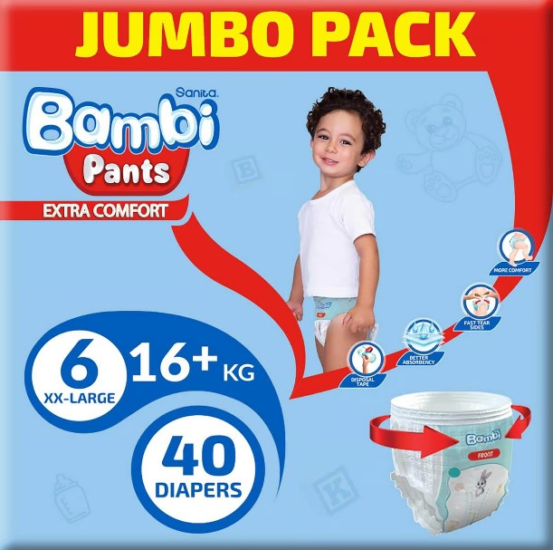Bambi Sanita Bd Pant Xxl Jumbo 40pcs Bambi Yallatoys