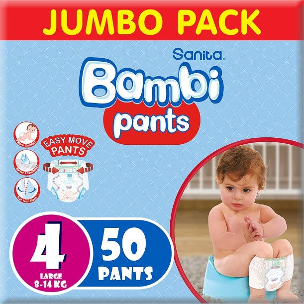 Bambi Sanita Bd Pant Large Jumbo 50pcs Bambi Yallatoys