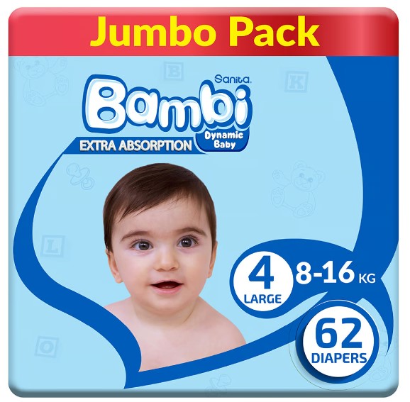 Bambi Sanita Baby Diapers Jumbo Pack Bambi Yallatoys