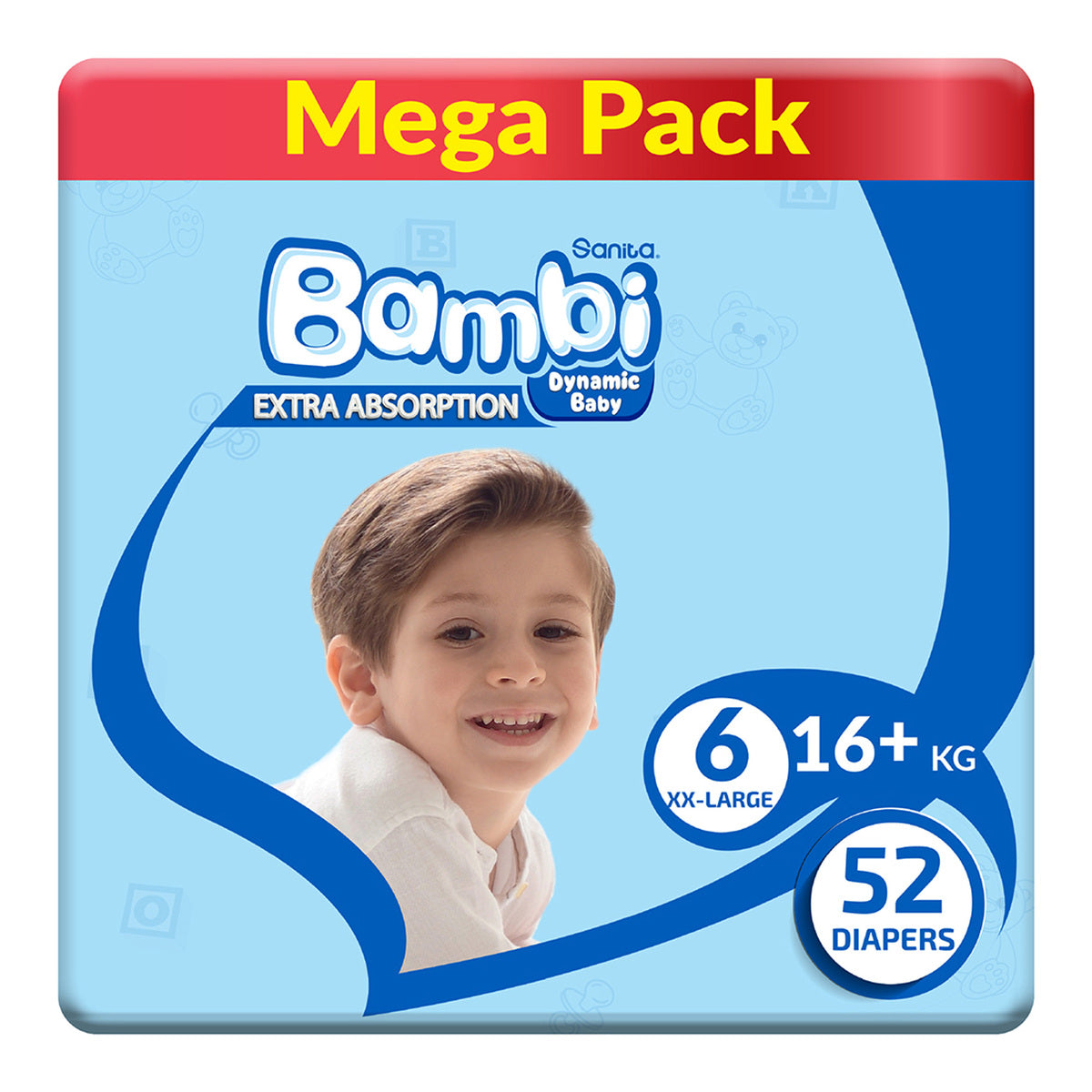 Bambi Sanita Baby Diapers Xx-large Mega Pack 52-pcs Bambi Yallatoys