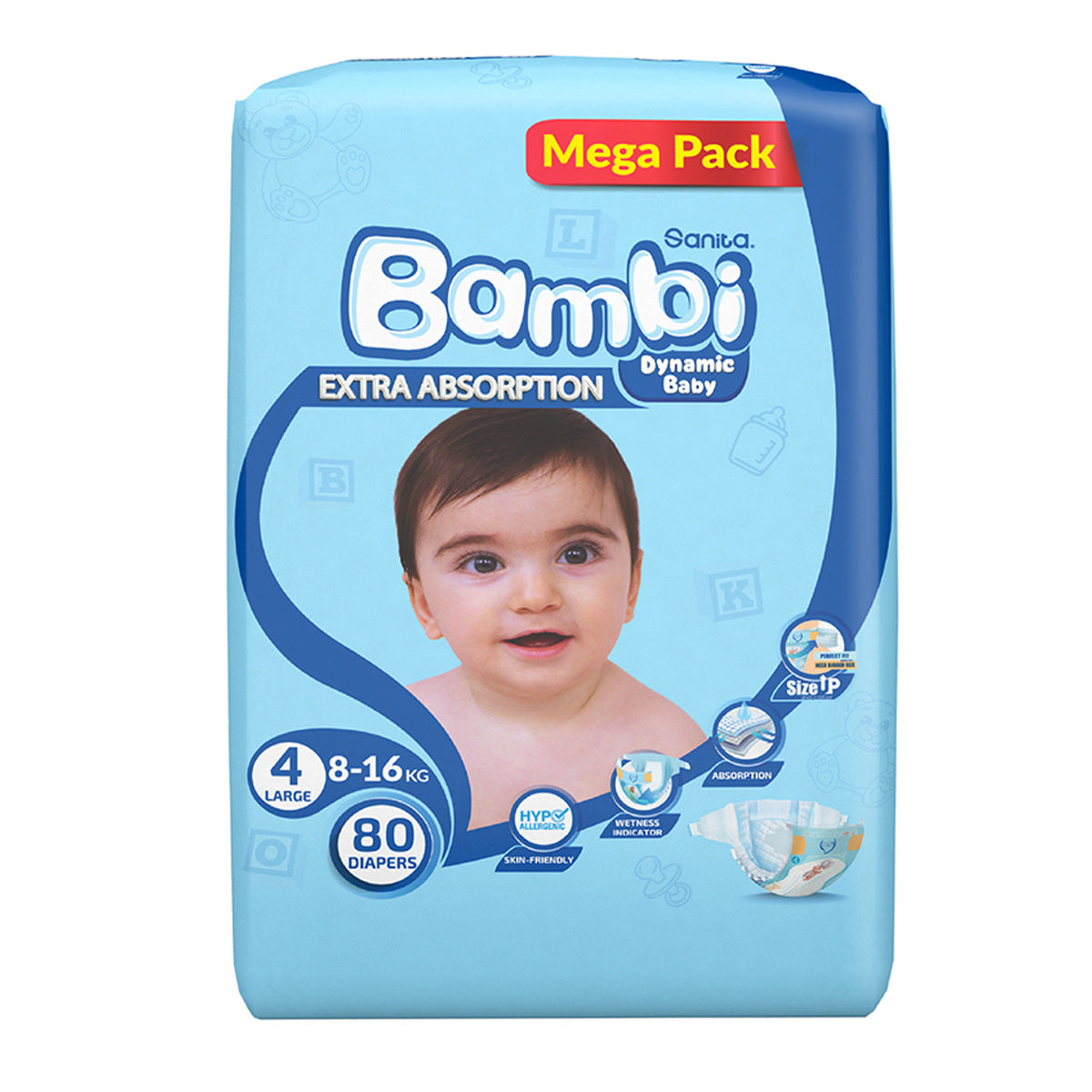Bambi Sanita Mega Large 80pcs Bambi Yallatoys