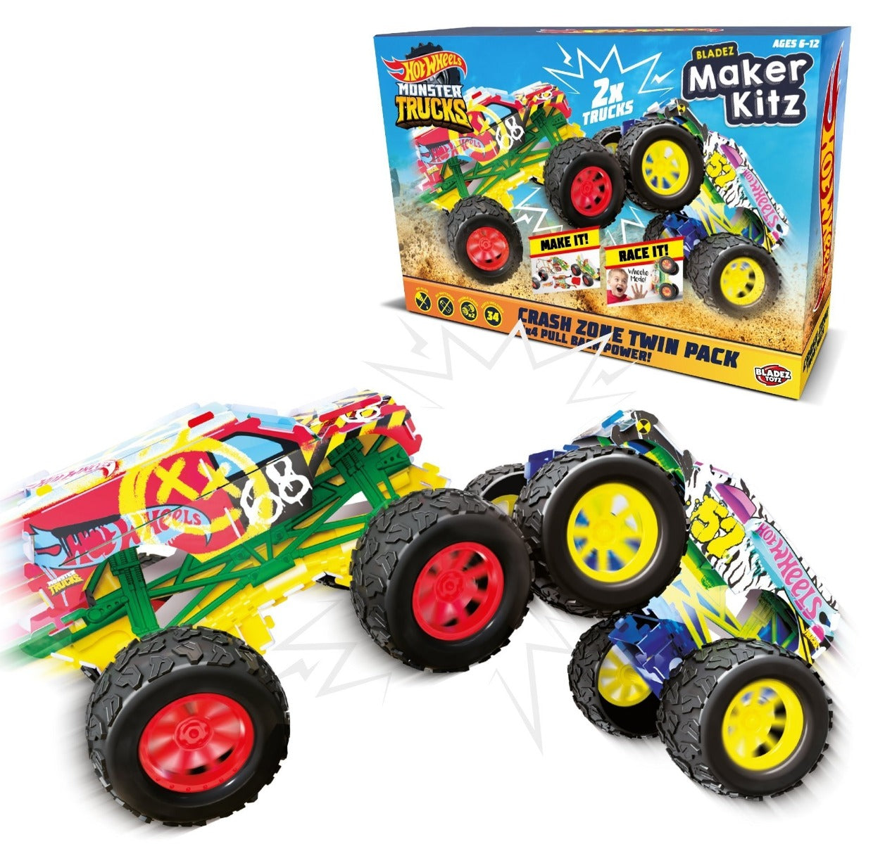 Buy Hot Wheels Bladez Maker Kitz 2pc Monster Truck | Yallatoys.com