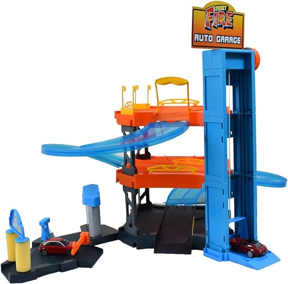 Buy Bburago Collezione Streetfire Parking Playset With 2 Cars 1:43 | Yallatoys.com