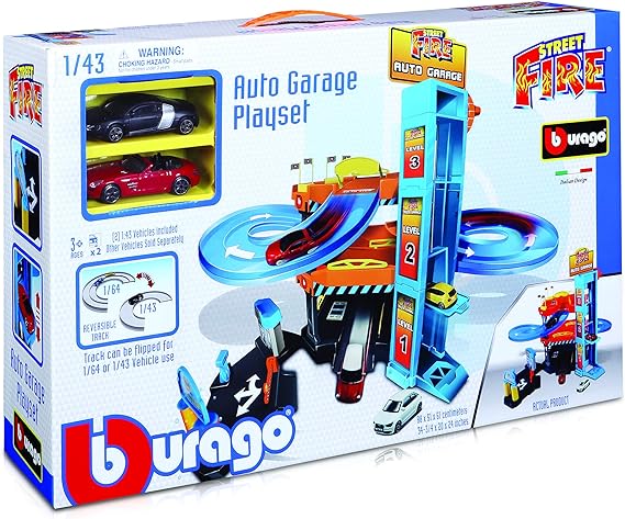 Buy Bburago Collezione Streetfire Parking Playset With 2 Cars 1:43 | Yallatoys.com