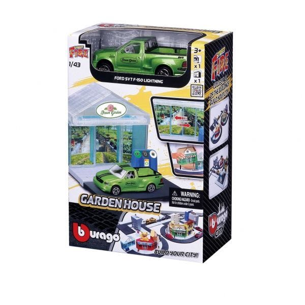 Buy Bburago Street Fire City Garden House | Yallatoys.com