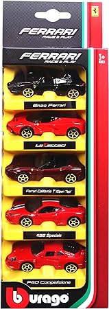 Buy Bburago Ferrari Race And Play 5 Pcs Pack (Sold Separately Subject To Availability) | Yallatoys.com
