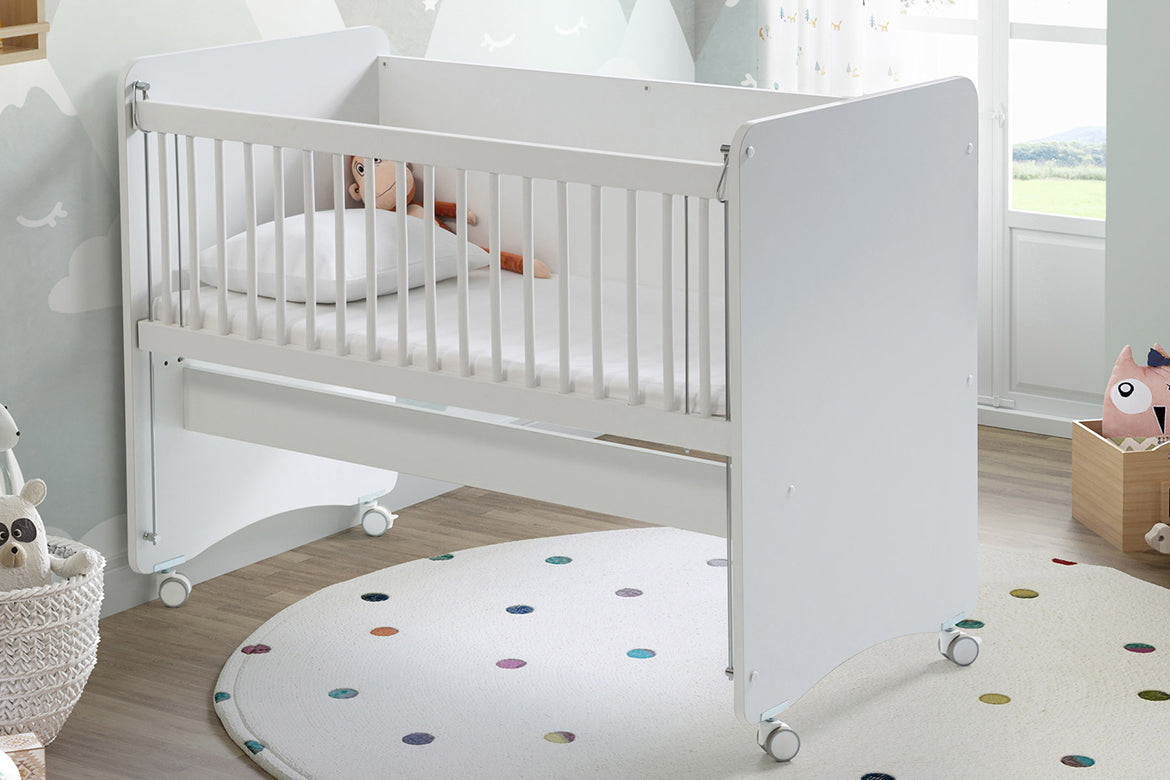 Babywhen Wheeled Practical Mother Side Cradle White BabyWhen Yallatoys