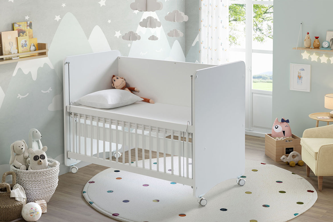 Babywhen Wheeled Practical Mother Side Cradle White BabyWhen Yallatoys