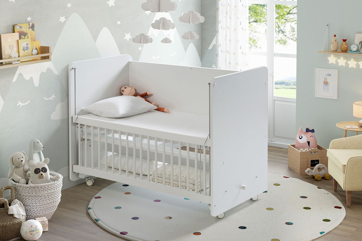 Babywhen Practical Wheeled Rocked Mother Side Cradle Wood BabyWhen Yallatoys