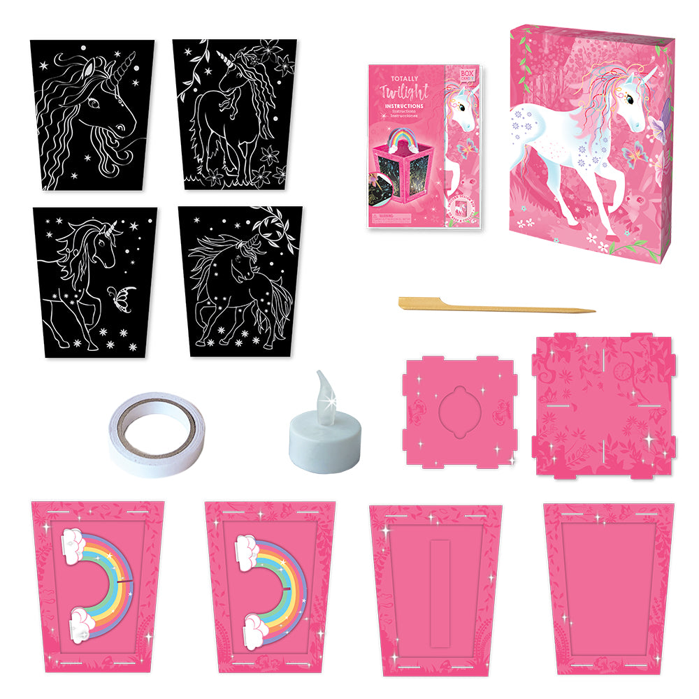 Buy Box Candiy Twilight Unicorn Lantern Scratch Art Set | Yallatoys.com