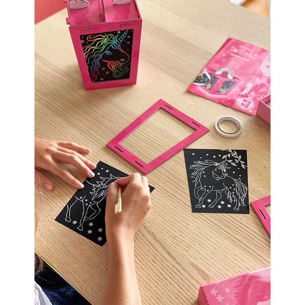 Buy Box Candiy Twilight Unicorn Lantern Scratch Art Set | Yallatoys.com