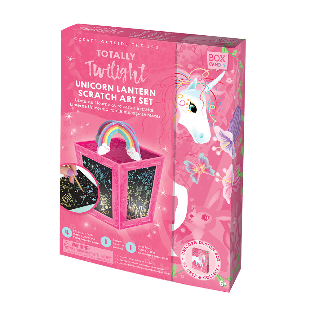 Buy Box Candiy Twilight Unicorn Lantern Scratch Art Set | Yallatoys.com