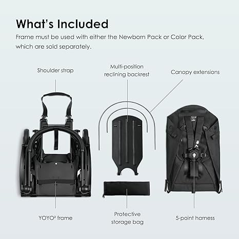 Babyzen YOYO2 Stroller Frame Black BABYZEN Yallatoys