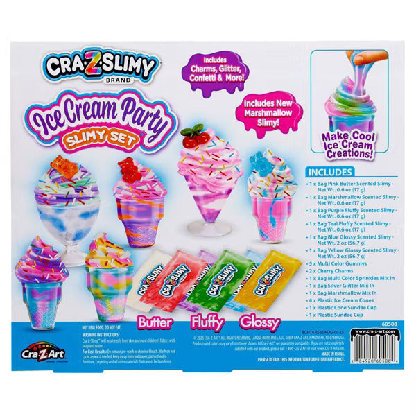 Buy CrazSlimy Ice Cream Party Slime Set | Yallatoys.com