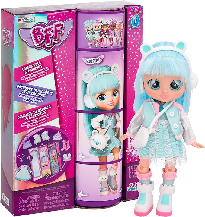 Buy Cry Babies BFF Kristal Fashion Doll Playset 8inch | Yallatoys.com