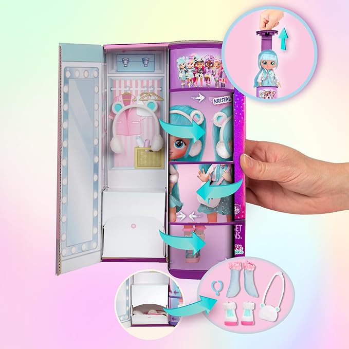 Buy Cry Babies BFF Kristal Fashion Doll Playset 8inch | Yallatoys.com