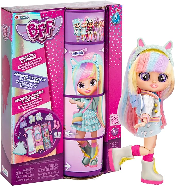 Buy Cry Babies BFF Jenna Fashion Doll Playset 8inch | Yallatoys.com