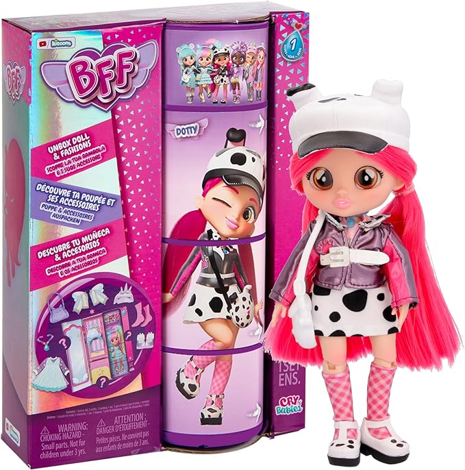 Buy Cry Babies BFF Dotty Fashion Doll Playset 8inch | Yallatoys.com