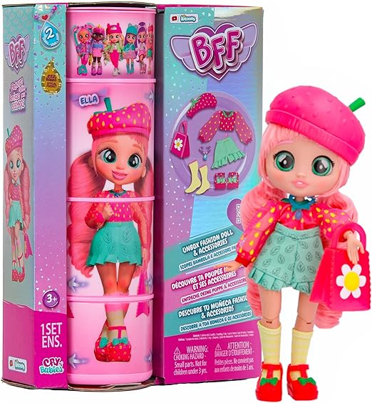 Buy Cry Babies BFF Ella Fashion Doll Playset 8inch | Yallatoys.com