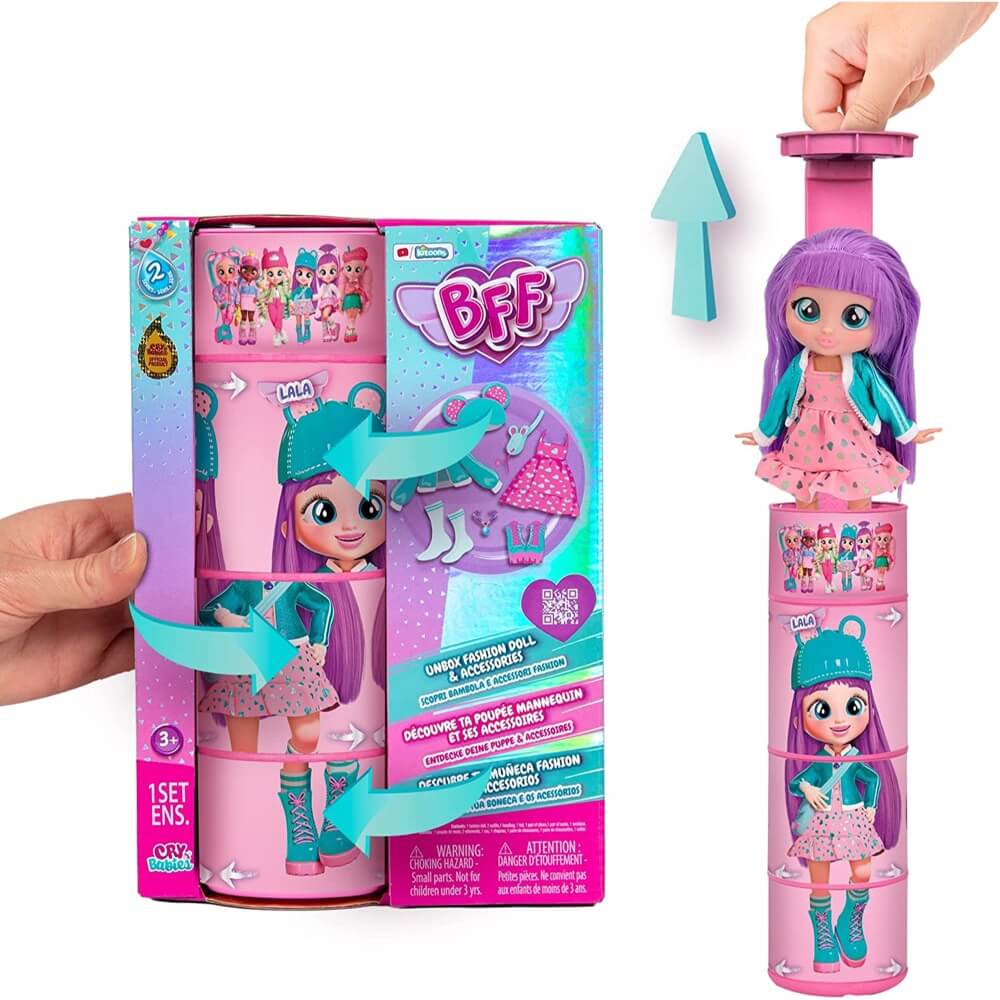 Buy Cry Babies BFF Lala Fashion Doll Playset 8inch | Yallatoys.com