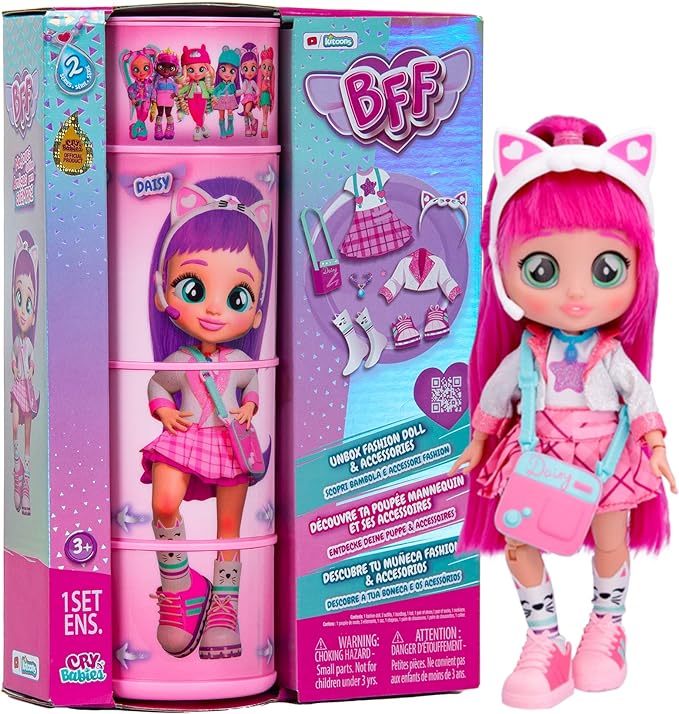 Buy Cry Babies BFF Daisy Fashion Doll Playset 8inch | Yallatoys.com