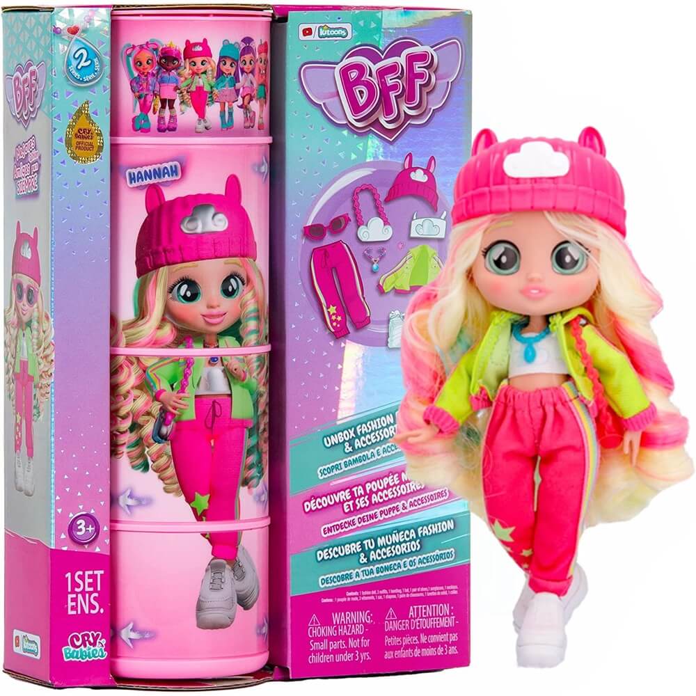 Buy Cry Babies BFF Hannah Fashion Doll Playset 8inch | Yallatoys.com