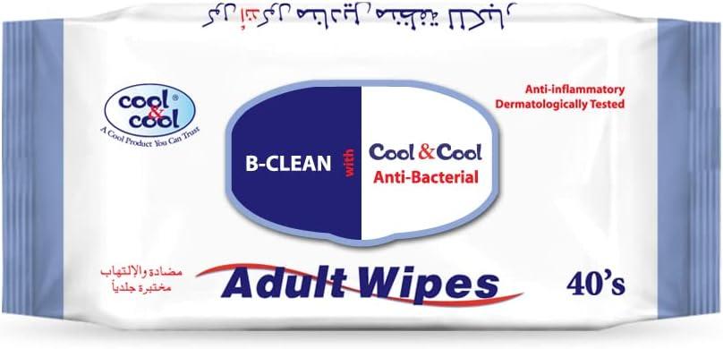 Cool & Cool Adult Wipes 40 Pieces Cool & Cool Yallatoys