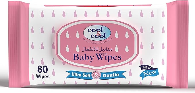 Cool & Cool Baby Wipes 80 Pcs Cool & Cool Yallatoys