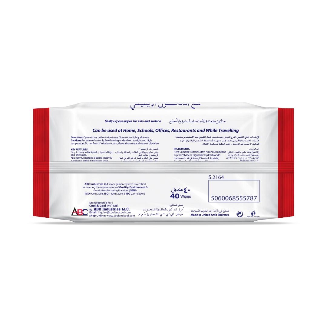 Cool & Cool Sanitizing wipes 40's Cool & Cool Yallatoys