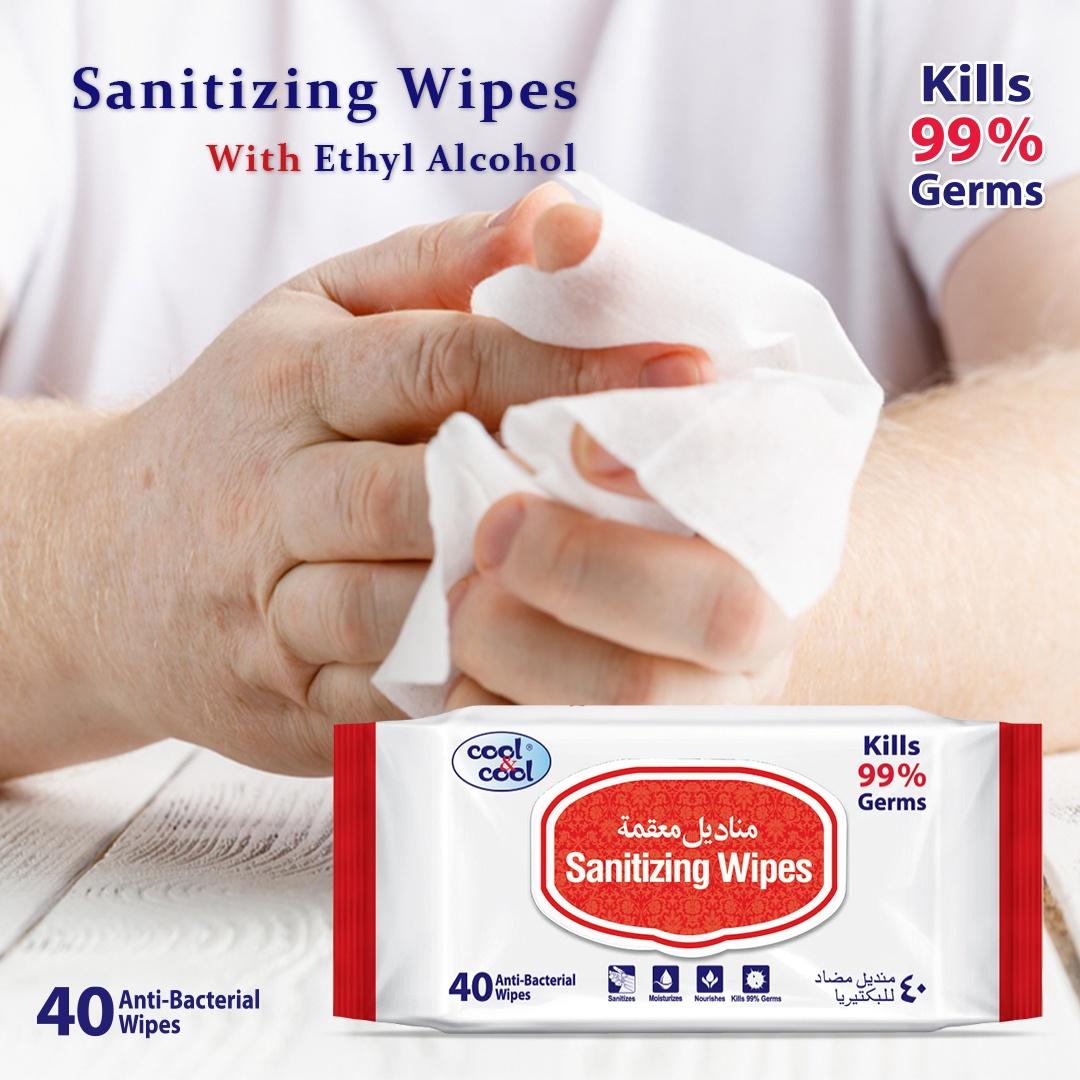 Cool & Cool Sanitizing wipes 40's Cool & Cool Yallatoys
