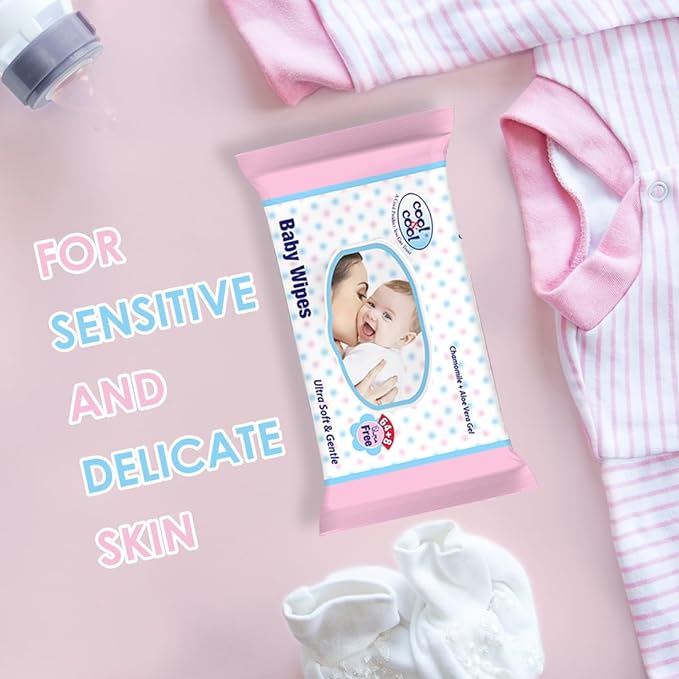 Cool & Cool Baby Wipes 72 Pcs 2+2 Free Cool & Cool Yallatoys