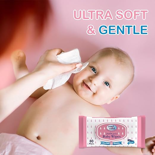 Cool & Cool Baby Wipes 80 Pcs Twin Pack