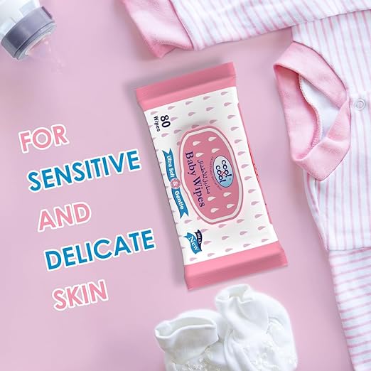 Cool & Cool Baby Wipes 80 Pcs Twin Pack