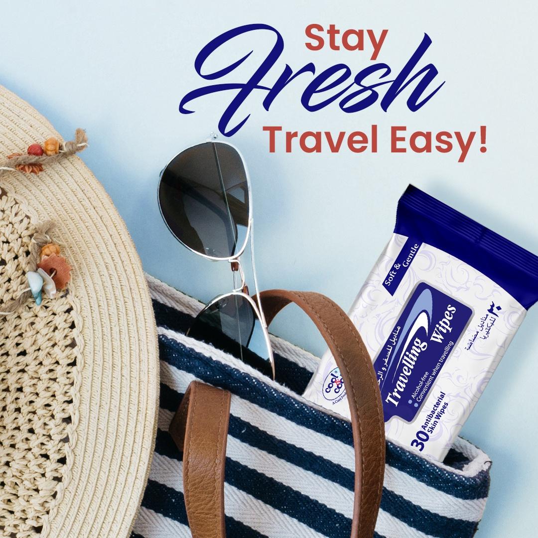 Cool & Cool Travelling wipes 30's Pack of 3 Cool & Cool Yallatoys