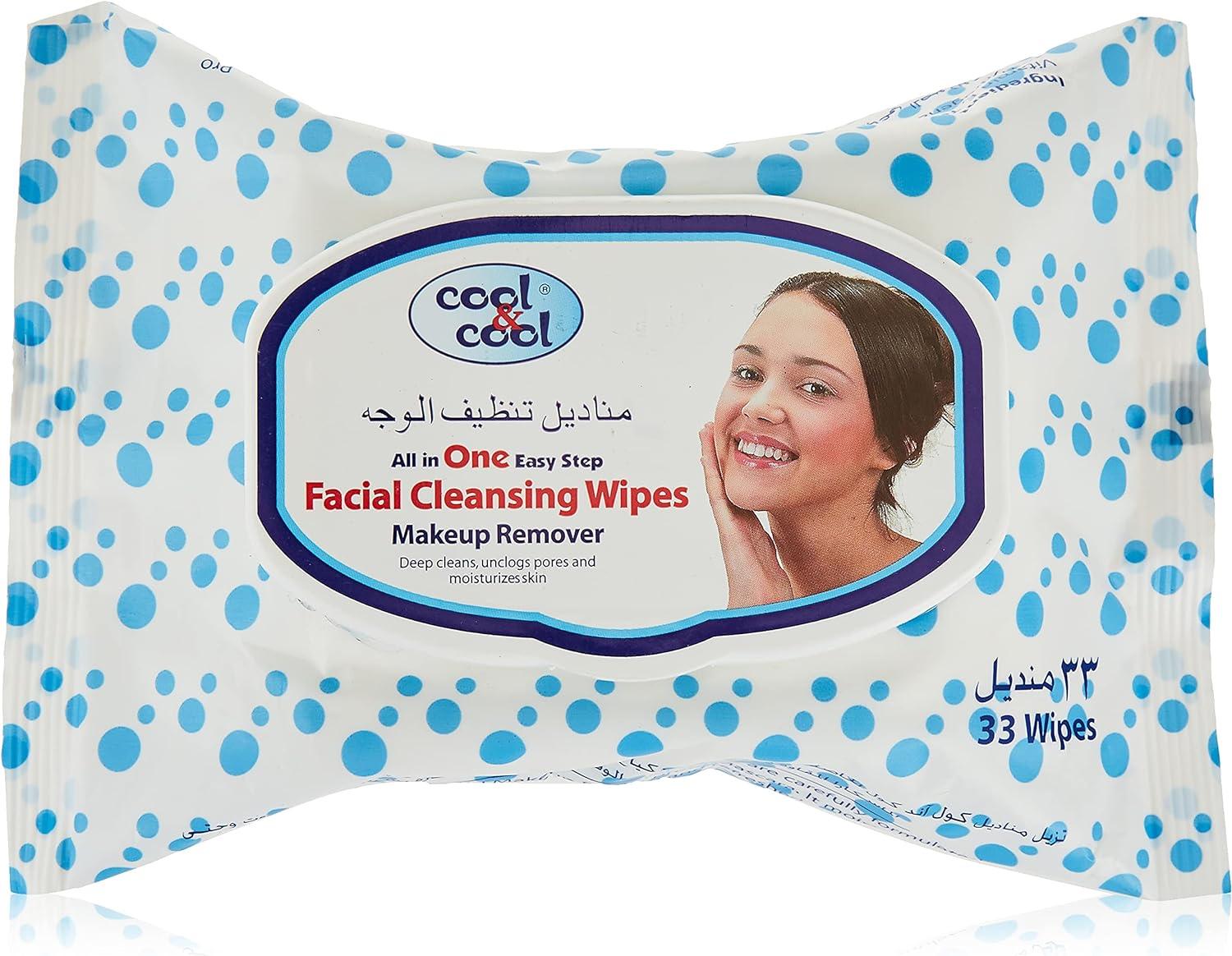 Cool & Cool Makeup Remover Wipes 33's 2+1 Free Cool & Cool Yallatoys