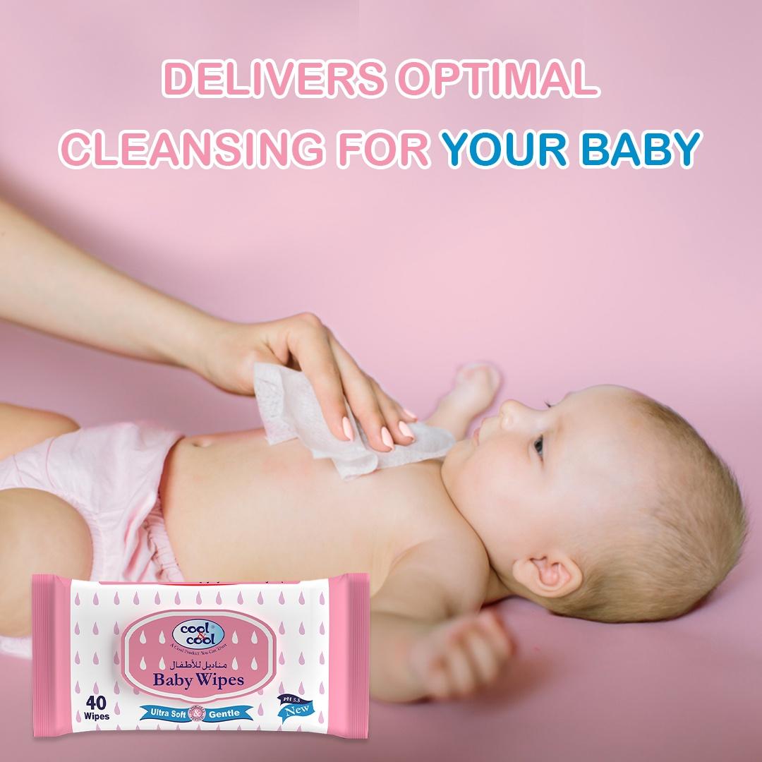 Cool & Cool Baby Wipes 40 Pack 3+1 Free Cool & Cool Yallatoys