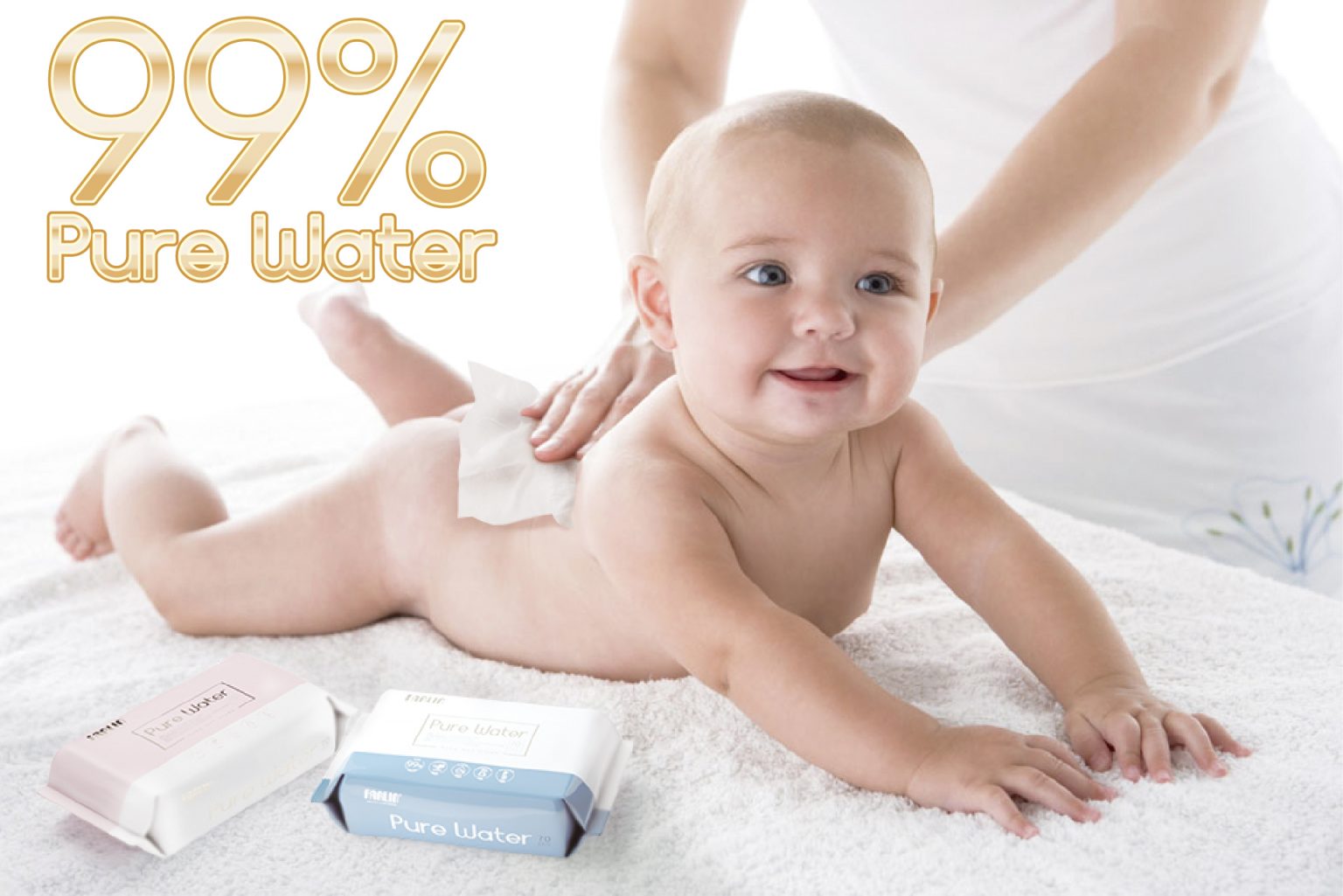 FARLIN WET WIPES (PURE WATER)-PINK 70 SHEET Farlin Yallatoys