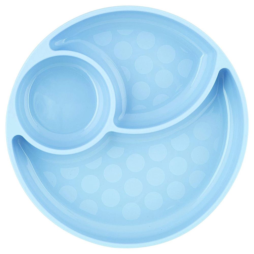 Chicco Easy Menu Silicone Plate With Suction Cup - Blue Chicco Yallatoys