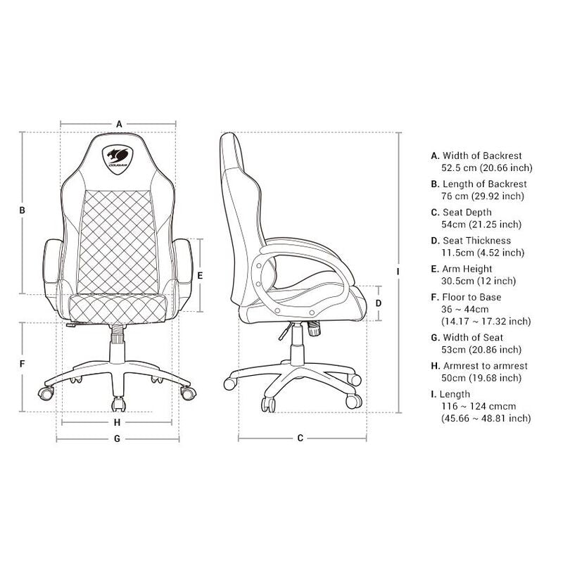 Buy Cougar Fusion S High-Comfort Gaming Chair Black | Yallatoys.com