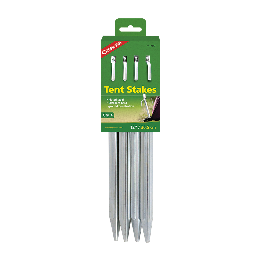 Buy 12" Steel Tent Stakes - Pkgd | Yallatoys.com